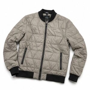 Antony Morato Quilted Bomber Jacket Gray Black Lightweight Men's Medium 48